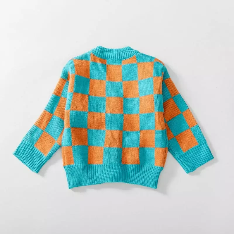 U & I - Korean Children Fashion - #discoveringself - Check Cardigan - 4