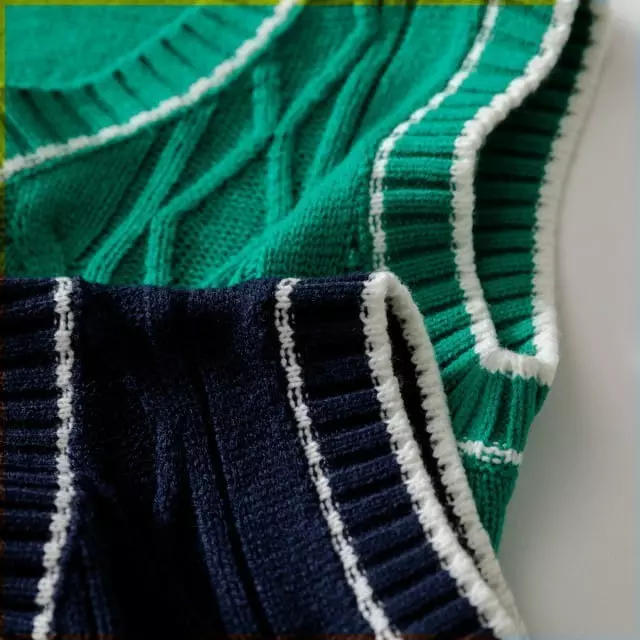U & I - Korean Children Fashion - #kidsshorts - V Neck Line Knit Vest - 11