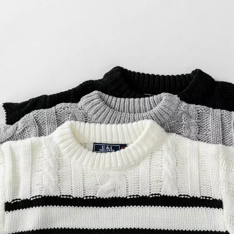 U & I - Korean Children Fashion - #fashionkids - Twist Stripes Knit Tee - 4