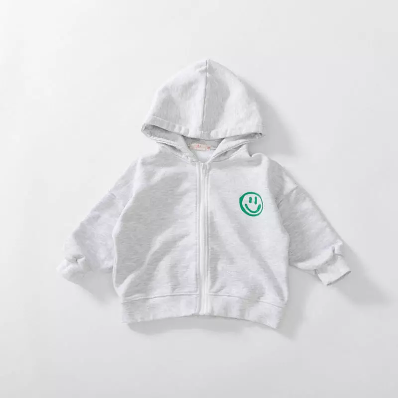 U & I - Korean Children Fashion - #kidsshorts - Smile Hoody Zip-up