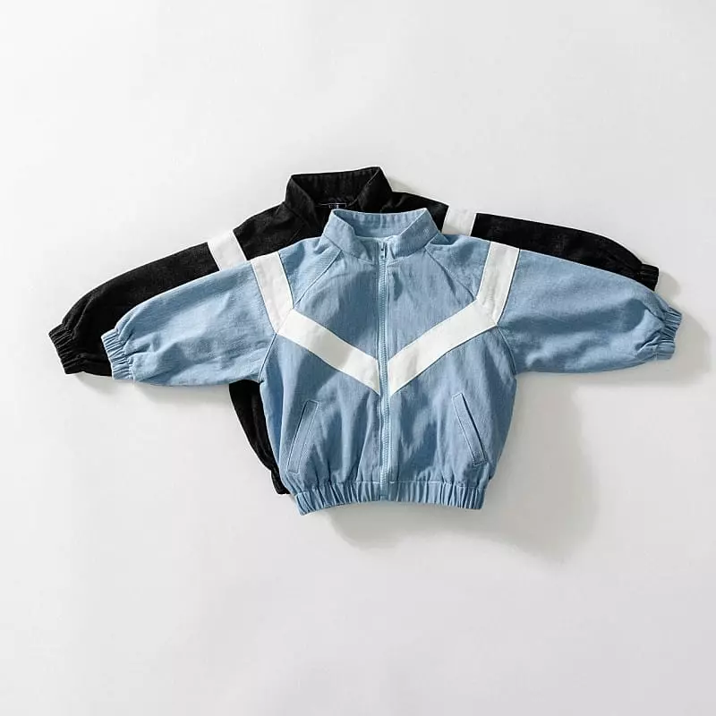 U & I - Korean Children Fashion - #kidsstore - V Dneim Baseball Jumper - 2