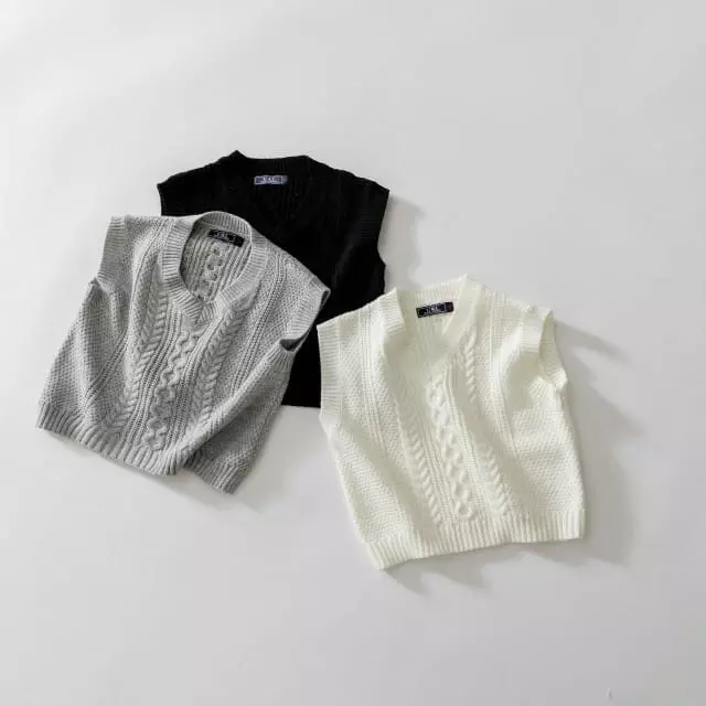 U & I - Korean Children Fashion - #kidsstore - Twist Knit Vest - 11