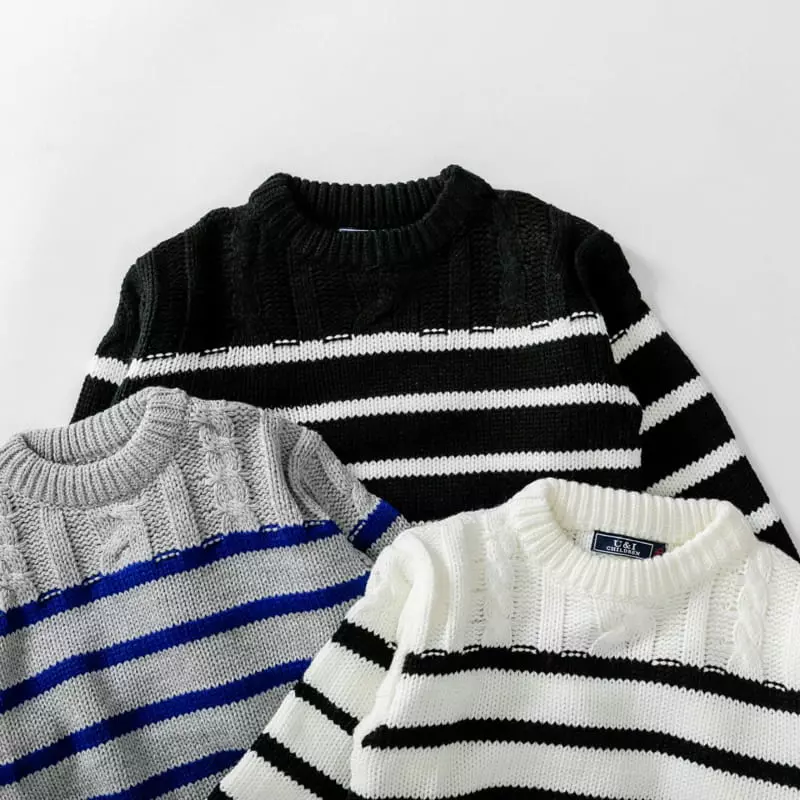 U & I - Korean Children Fashion - #kidsstore - Twist Stripes Knit Tee - 5