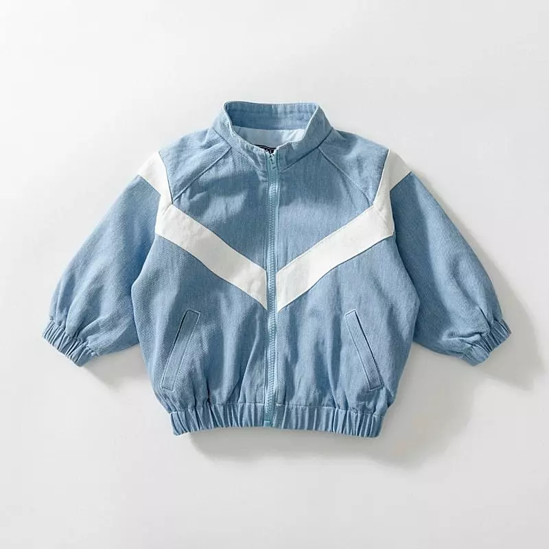 U & I - Korean Children Fashion - #kidzfashiontrend - V Dneim Baseball Jumper - 3
