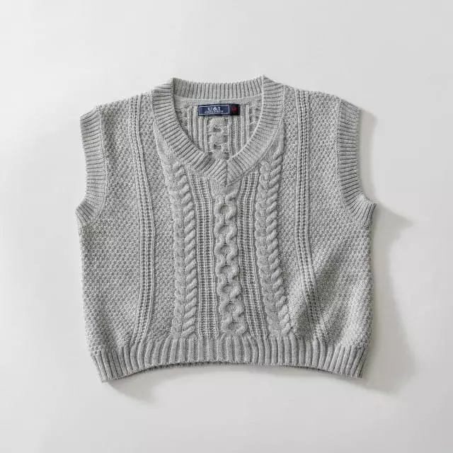U & I - Korean Children Fashion - #kidzfashiontrend - Twist Knit Vest - 12
