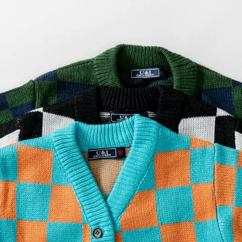 U & I - Korean Children Fashion - #kidzfashiontrend - Check Cardigan - 7