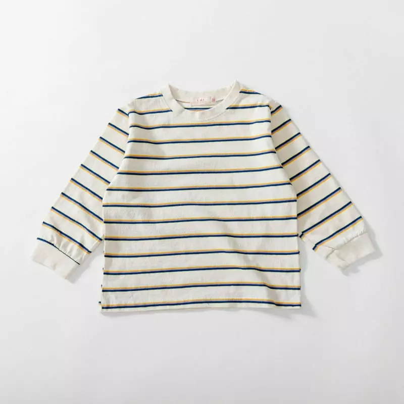 U & I - Korean Children Fashion - #littlefashionista - Av Unbal Stripes Tee - 2