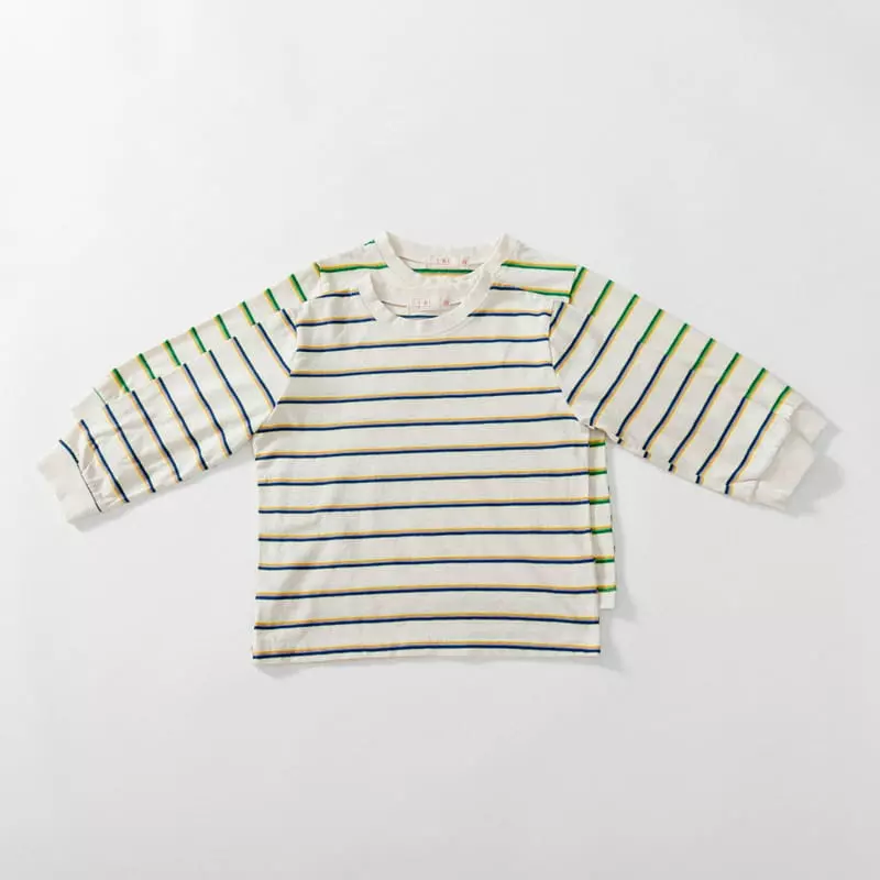 U & I - Korean Children Fashion - #magicofchildhood - Av Unbal Stripes Tee - 4