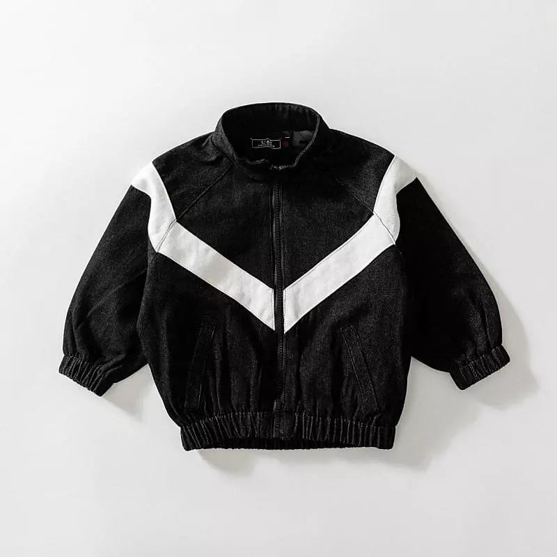 U & I - Korean Children Fashion - #minifashionista - V Dneim Baseball Jumper - 7
