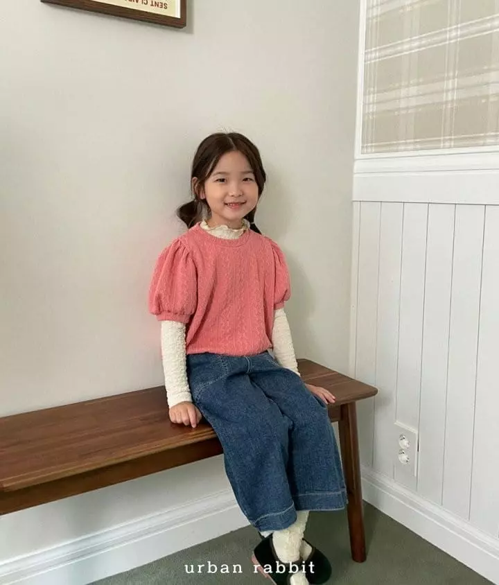 Urban Rabbit - Korean Children Fashion - #kidzfashiontrend - Wave Half Neck Tee - 4