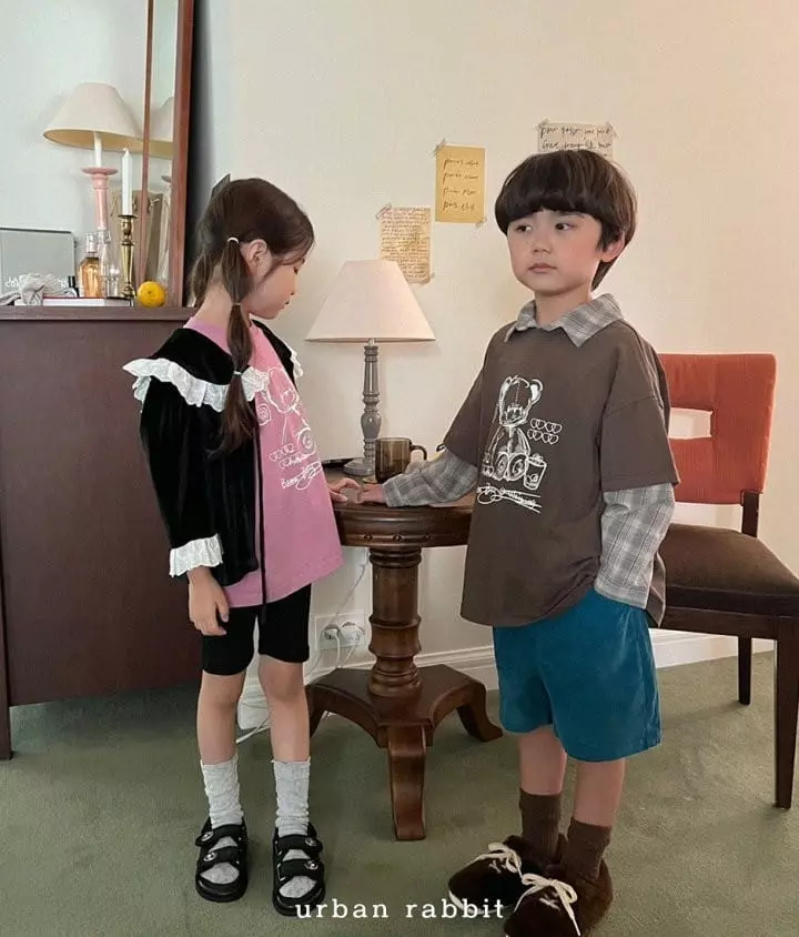 Urban Rabbit - Korean Children Fashion - #Kfashion4kids - Sketch Bear Tee