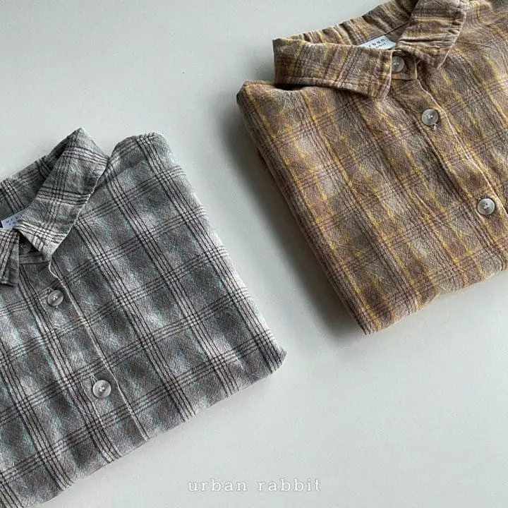 Urban Rabbit - Korean Children Fashion - #fashionkids - Ash Check Shirt - 2