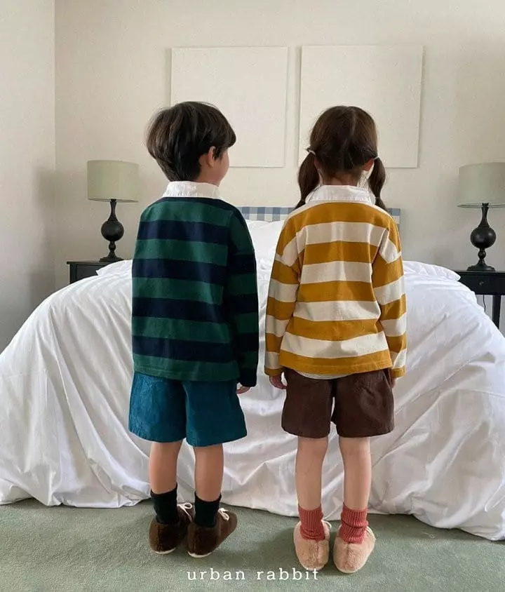 Urban Rabbit - Korean Children Fashion - #kidsshorts - Rugby Embroidery Tee - 6