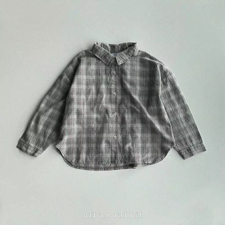 Urban Rabbit - Korean Children Fashion - #toddlerclothing - Ash Check Shirt - 12