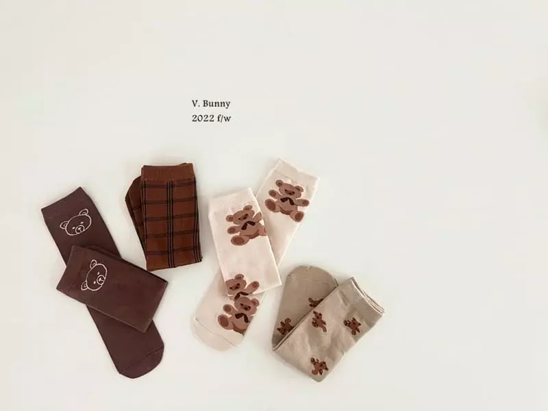 V Bunny - Korean Children Fashion - #Kfashion4kids - Tez Socks Set - 6