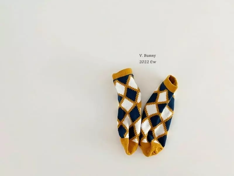 V Bunny - Korean Children Fashion - #kidzfashiontrend - Arglye Socks Set - 4