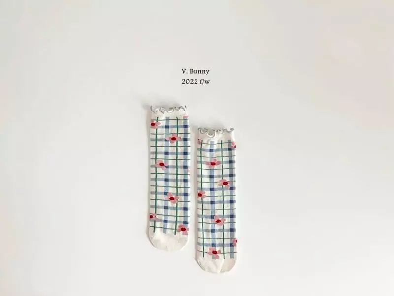 V Bunny - Korean Children Fashion - #Kfashion4kids - Purple Socks Set - 3