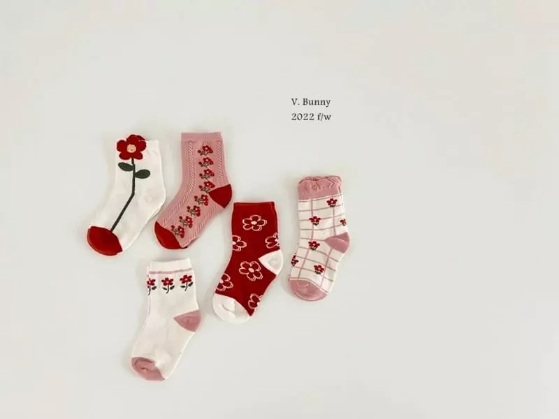 V Bunny - Korean Children Fashion - #Kfashion4kids - Pie Socks Set