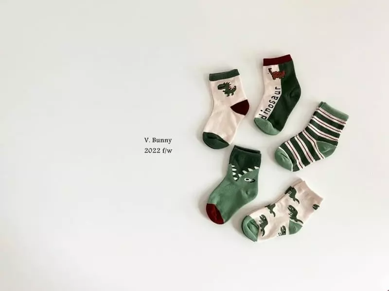 V Bunny - Korean Children Fashion - #Kfashion4kids - D Q Socks Set - 7