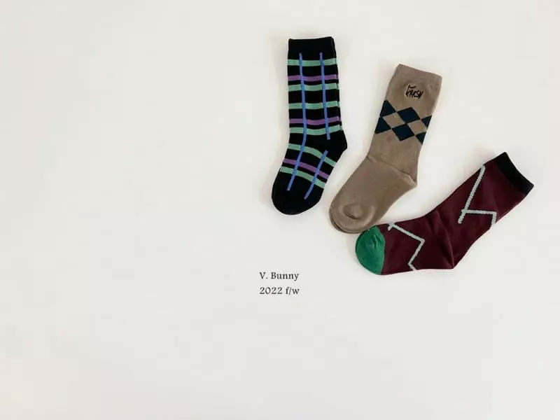 V Bunny - Korean Children Fashion - #Kfashion4kids - Over Socks Set - 8