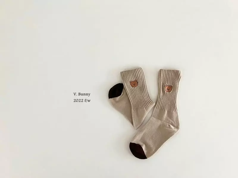 V Bunny - Korean Children Fashion - #Kfashion4kids - Circle Bear Sock sSet - 2