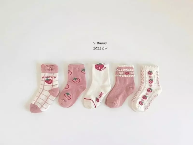 V Bunny - Korean Children Fashion - #Kfashion4kids - Cute Socks Set