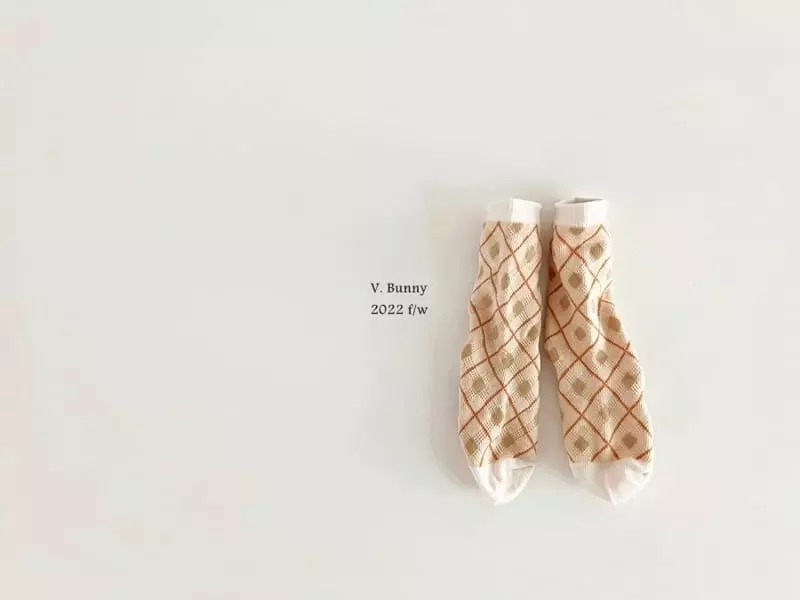 V Bunny - Korean Children Fashion - #stylishchildhood - Bake Socks Set - 4