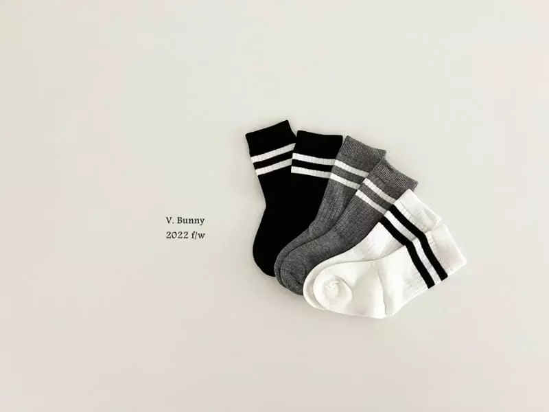 V Bunny - Korean Children Fashion - #childrensboutique - Edan Socks Set - 2