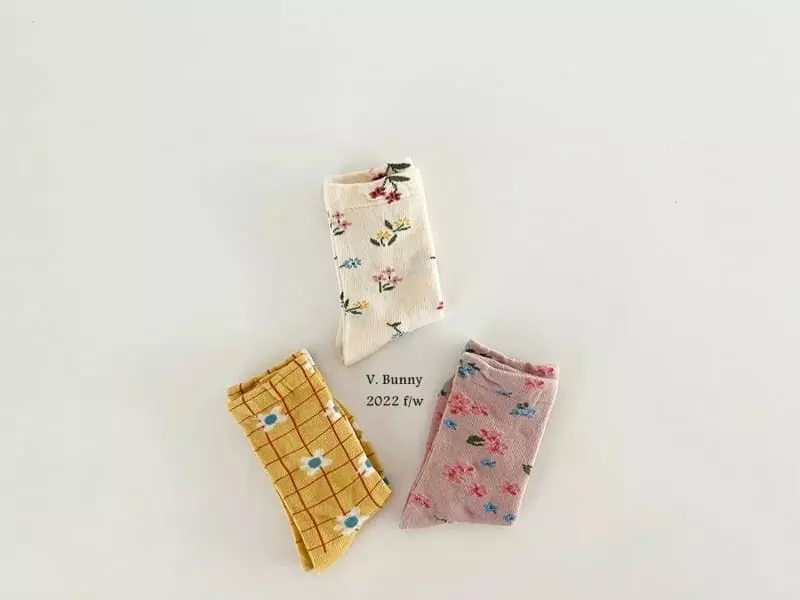 V Bunny - Korean Children Fashion - #childrensboutique - Samseck Socks Set