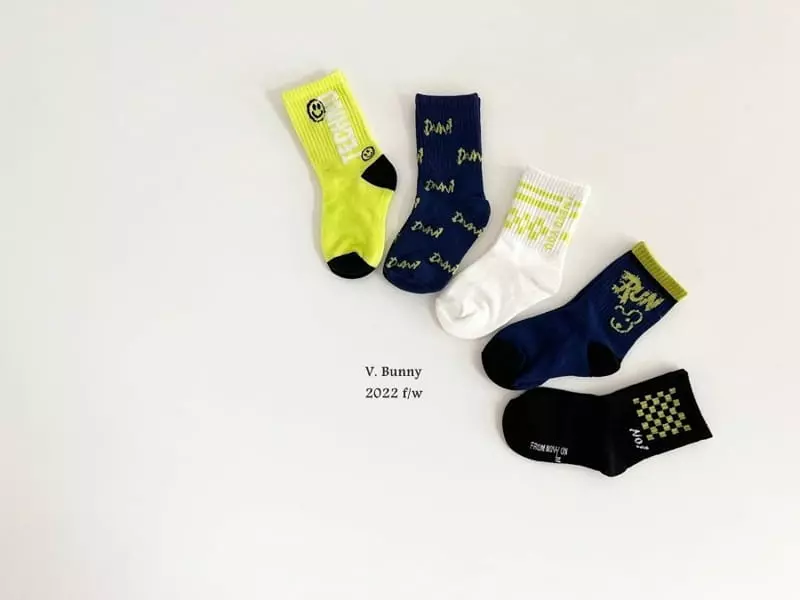 V Bunny - Korean Children Fashion - #childrensboutique - No Run Socks Set - 9