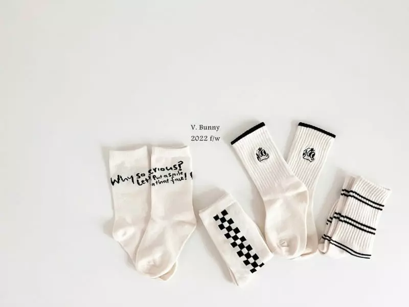 V Bunny - Korean Children Fashion - #childrensboutique - Papi Socks Set - 8
