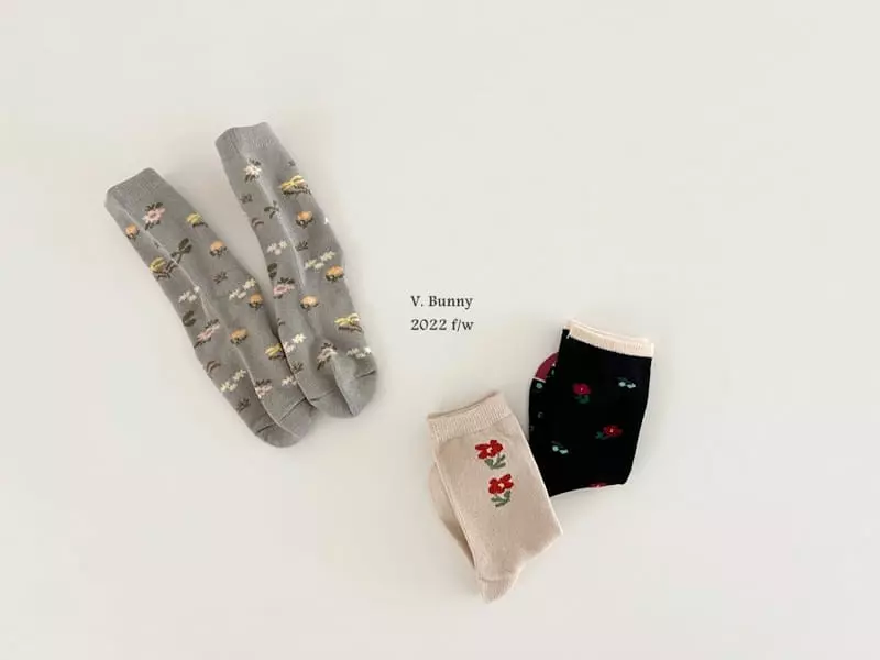 V Bunny - Korean Children Fashion - #childrensboutique - Zibibi Socks Set - 7