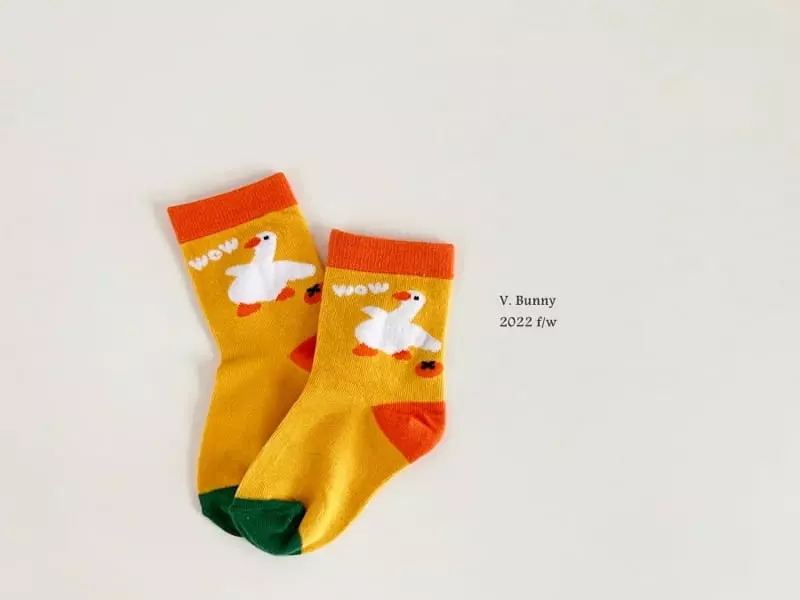 V Bunny - Korean Children Fashion - #childrensboutique - Tomato Socks Set - 6