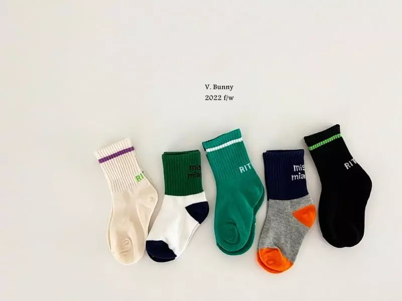 V Bunny - Korean Children Fashion - #designkidswear - Little Socks Set - 9