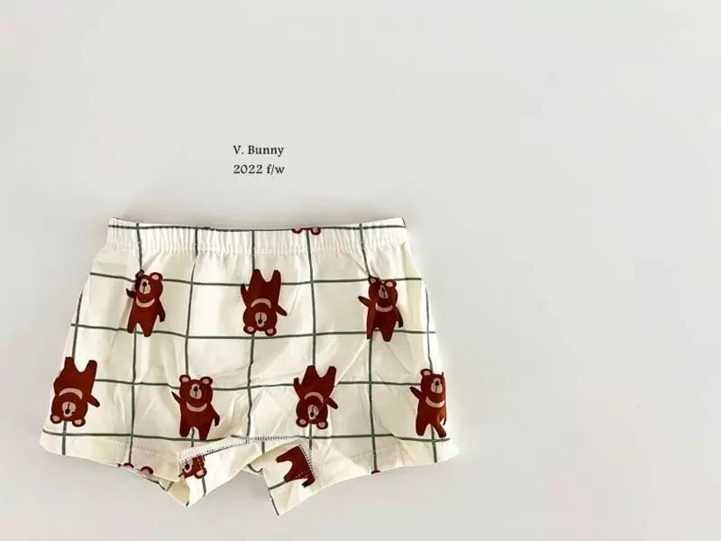 V Bunny - Korean Children Fashion - #designkidswear - Teddy Underwear Set - 7