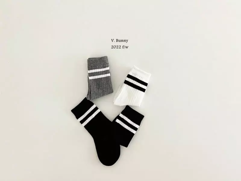 V Bunny - Korean Children Fashion - #designkidswear - Edan Socks Set - 3
