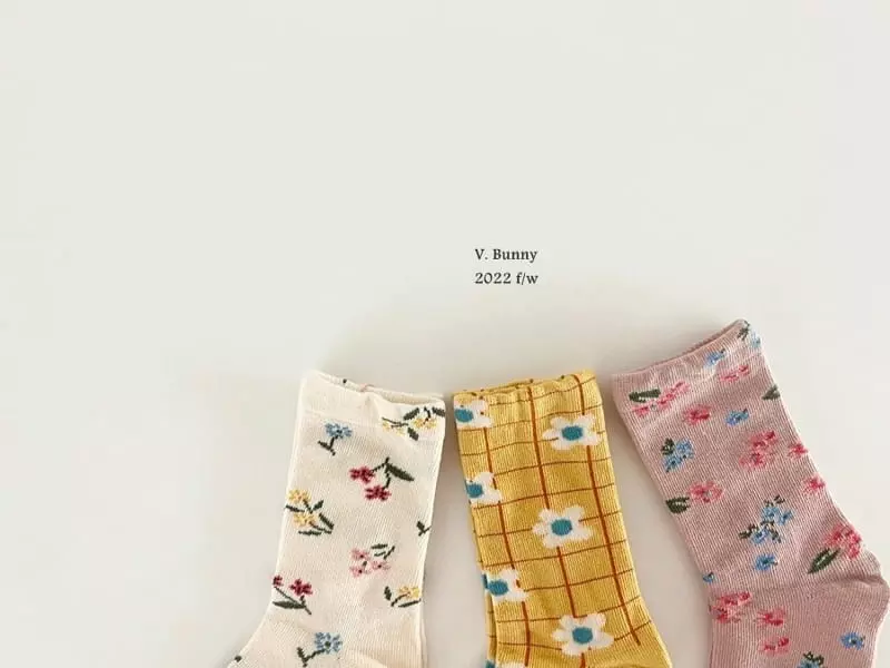 V Bunny - Korean Children Fashion - #designkidswear - Samseck Socks Set - 2