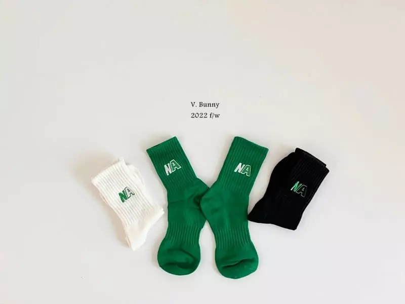 V Bunny - Korean Children Fashion - #designkidswear - NA Socks Set - 5