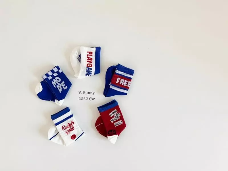 V Bunny - Korean Children Fashion - #designkidswear - Mood Socks Set