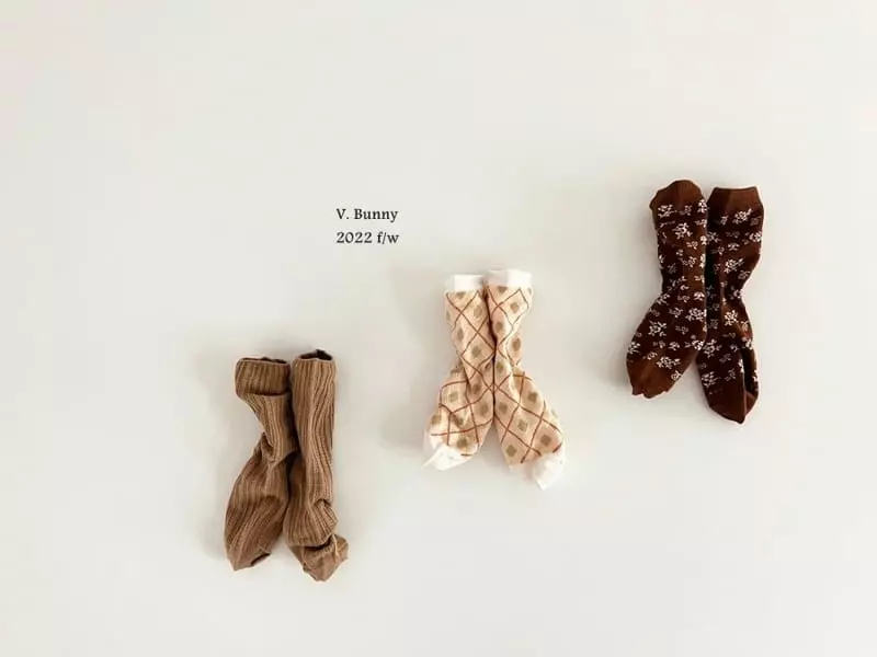 V Bunny - Korean Children Fashion - #discoveringself - Bake Socks Set - 7