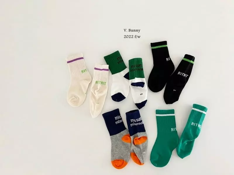 V Bunny - Korean Children Fashion - #fashionkids - Little Socks Set - 11