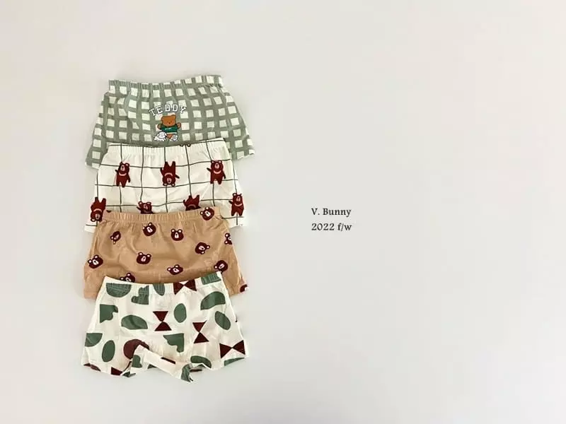 V Bunny - Korean Children Fashion - #fashionkids - Teddy Underwear Set - 9