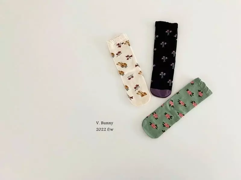 V Bunny - Korean Children Fashion - #fashionkids - Barnie Socks Set - 6