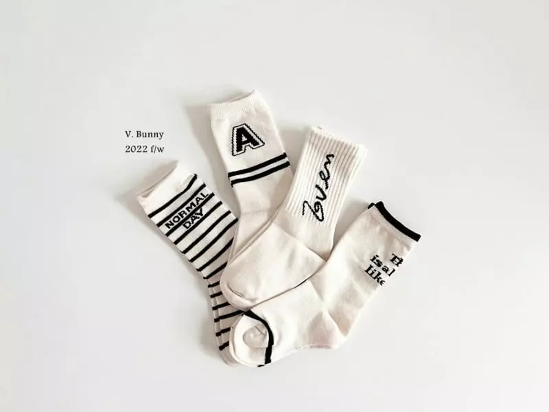 V Bunny - Korean Children Fashion - #fashionkids - Dan A Socks Set - 2