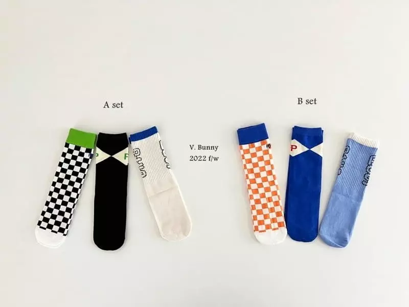 V Bunny - Korean Children Fashion - #fashionkids - 3 P Socks Set - 11