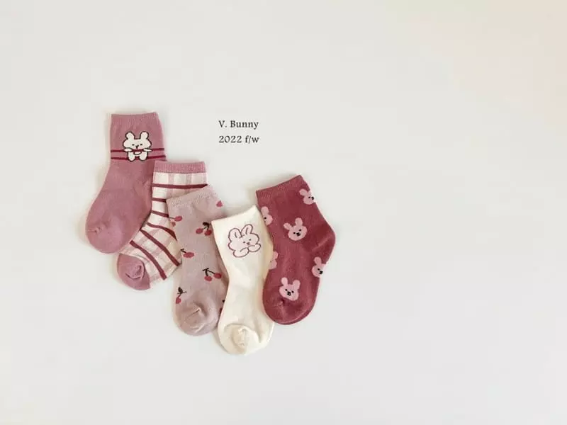 V Bunny - Korean Children Fashion - #fashionkids - Mare Socks Set
