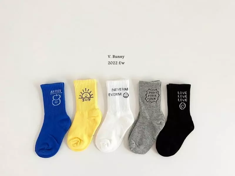 V Bunny - Korean Children Fashion - #kidsshorts - Sunny Socks Set - 8
