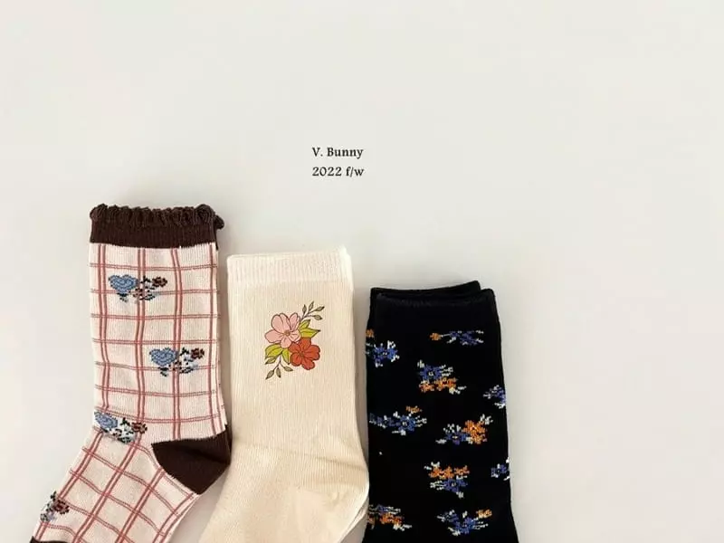 V Bunny - Korean Children Fashion - #kidsshorts - Lena Socks Set