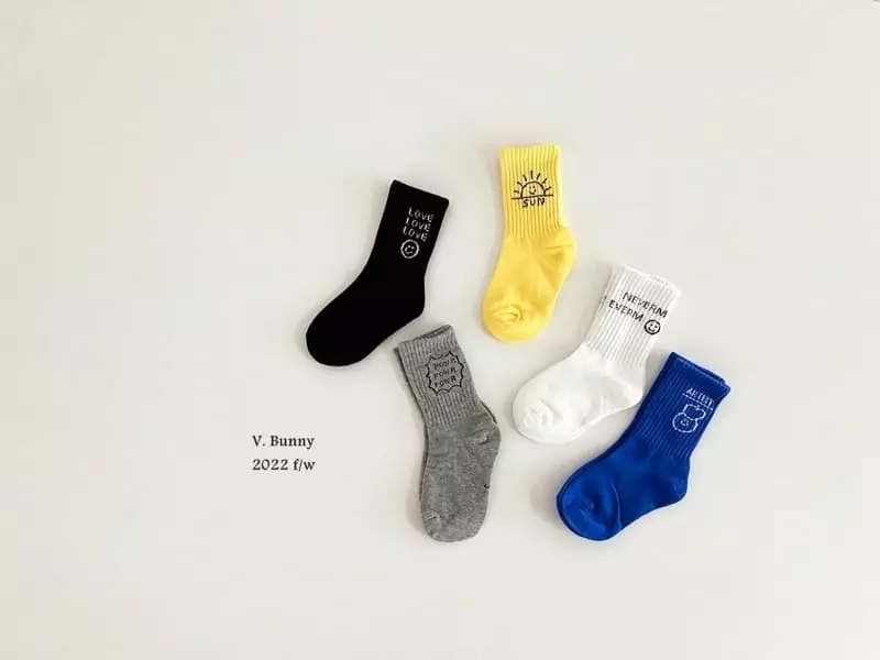 V Bunny - Korean Children Fashion - #kidsstore - Sunny Socks Set - 9