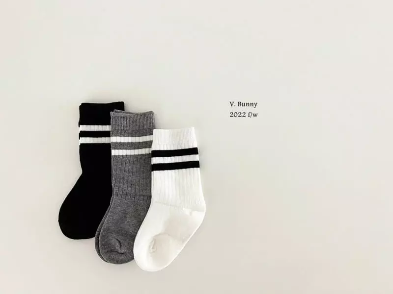 V Bunny - Korean Children Fashion - #kidsstore - Edan Socks Set - 7